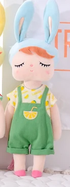 45 см милые Metoo Анжела одеваются куклы кролик детская игрушка чучело плюшевая кавайная игрушка для детей Рождественский подарок на день рождения - Цвет: Серый