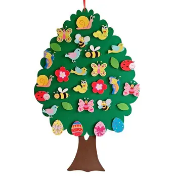 

AUGKUN 2020 Easter Children DIY Felt Pendant Children's Room Cartoon Wall Decoration Pendant Educational Toy For Kid Children