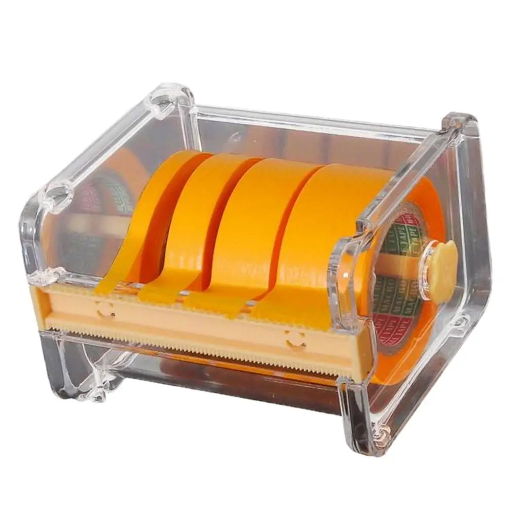 DIY Craft Painting Model Adhesive Tape Cutter with 4Pcs Paint Marking Line Curve Roll Tapes Cover 6mm/12mm/18mm/24mm New