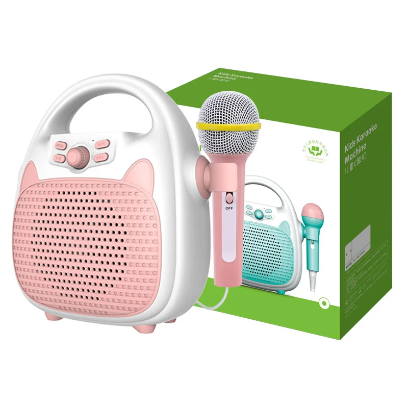 Bluetooth Kids Wireless Music Player Children's Karaoke Singing Machine Toy Speaker for Boy Girl Party Gift Led Light Support TF 6