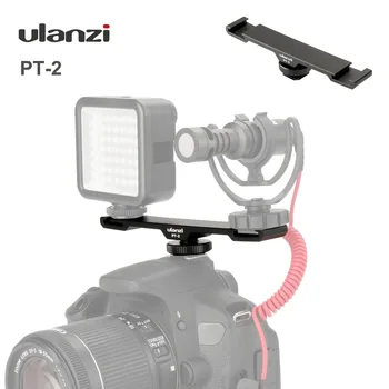 

Ulanzi PT-2 Dual Cold shoe adapter Mount Extension Bar Plate for Tripod Camera LED light Microphone accessories