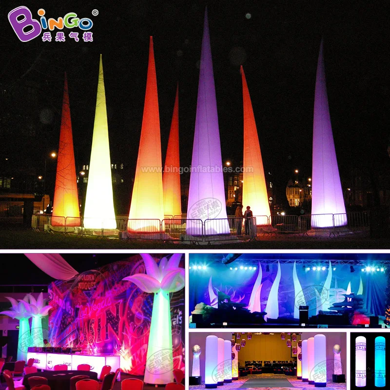 

Personalized 2~4mH Inflatable Light Cone Balloon For Event Display / 10ft Inflated Lamppost For Decoration Toys - BG-A0271