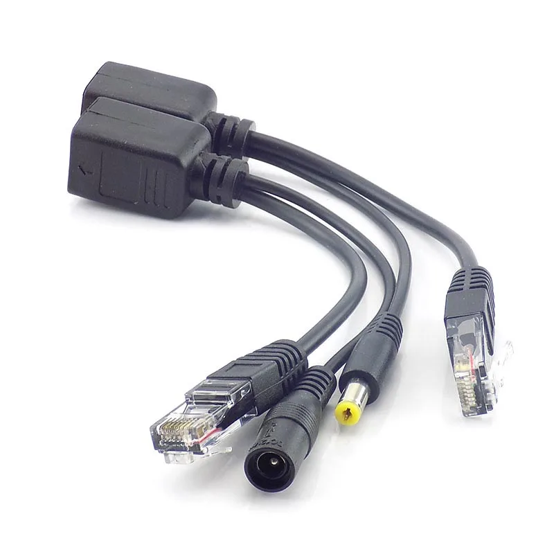 10 пар 12 в кабель адаптер Poe Rj45 Poe сплиттер инжектор комплект питания разделитель жил кабеля Combiner Cctv аксессуары M20