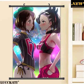 

40X60CM Pokemon sword and shield sexy loli cameltoe animal ears Marie Rurina cartoon anime wall scroll poster canvas painting