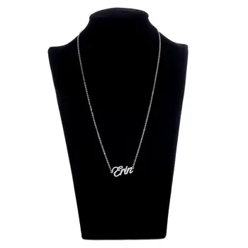 

Customized Necklace Stainless Steel Necklace Nameplate Choker Pendant English Name Jewelry Necklace 45 Fonts AAA Quality