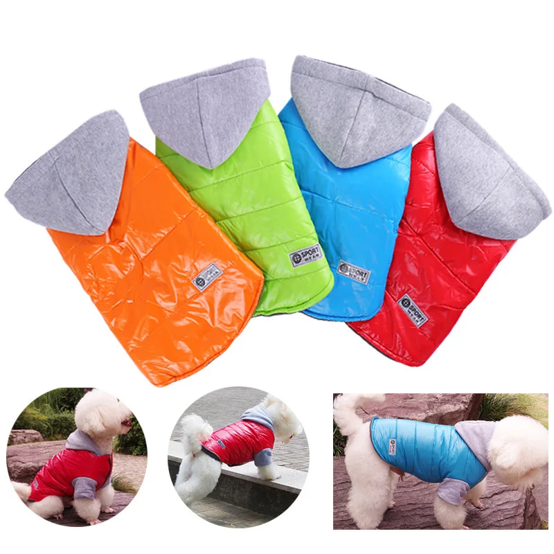 

Candy Colors Winter Pet Dog Jacket Coat Thicken Warm Puppy Dog Clothes for Small Dogs Chihuahua French Bulldog Clothes with Hood
