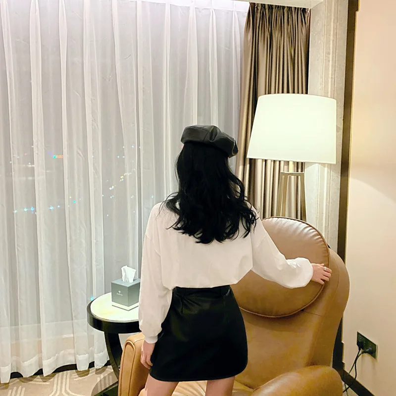 Heydress осенние однотонные женские оранжевые кожаные юбки Женская милая одежда, с поясом трапециевидные юбки с высокой талией женские зеленые мини юбки