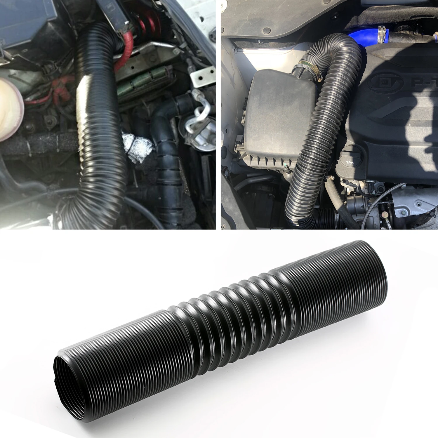 Car Cold Air Intake Tube Kit 2.5inch 3inch Flexible Air Inlet Duct Pipe System 63mm 76mm Universal