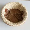 Zerolife-Seaweed Wicker Basket with Handle, Rattan Hanging Flower Pot, Dirty Clothes Storage, Children's Toy Sorting, 3 Size 4