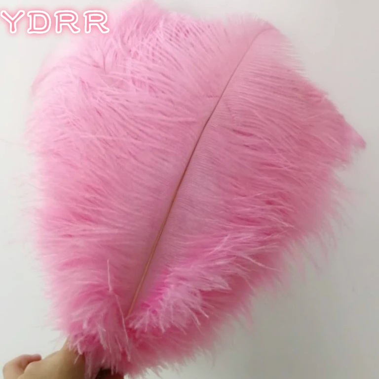 pink Белые страусиные перья 35-40 см Свадебные Центральные элементы 10 штук одна сумка перья для украшения свадебного стола отеля - Цвет: pink