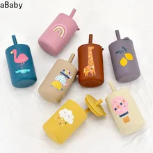 Gobelets à boire en Silicone pour bébé, sans BPA, Portable, conteneur d'alimentation pour enfants, apprentissage étanche, ensembles de gobelets à boisson 