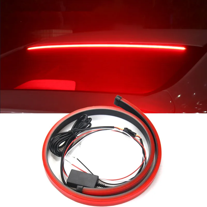 

OKEEN Super Bright Red Flowing Flashing additional Car Third Brake Light Tail High Mount Stop Lamp 12V Car Turn Signal Strip