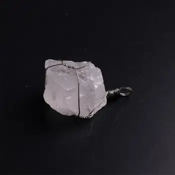 

12pcs Irregular Natural Stone Amethysts Fluorite Necklace Pendant Reiki Roses Quartz White Crystal Charm for Jewelry Making Free