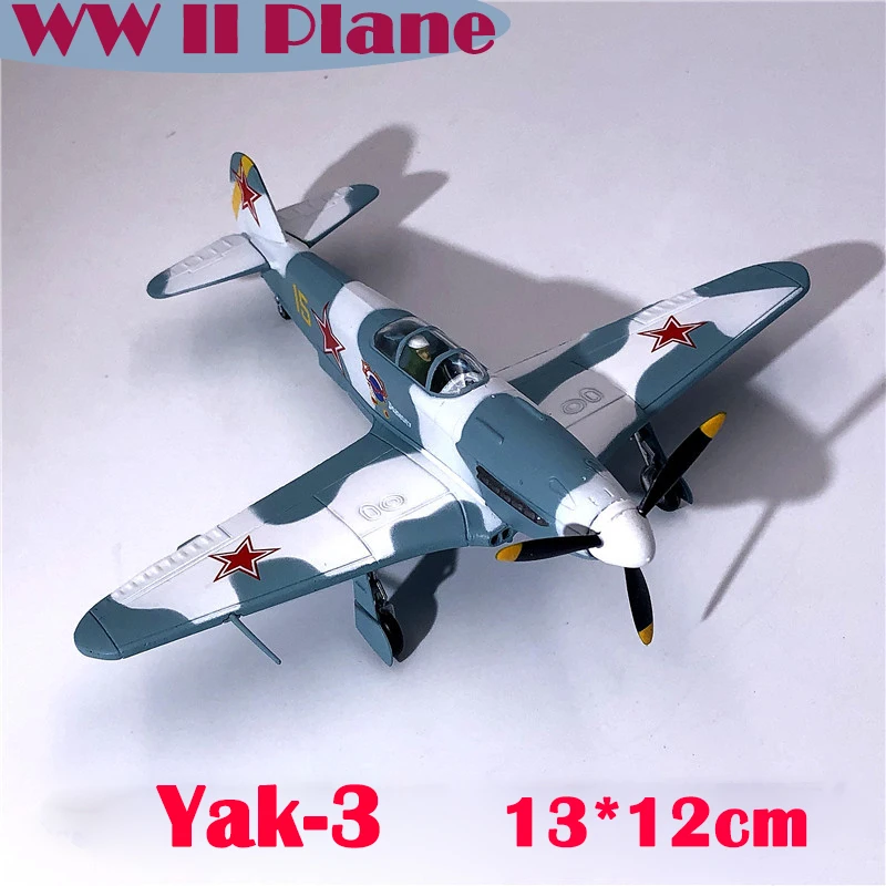 1/72 WW2 самолет британский истребитель ураган без коробки литая под давлением пластиковая модель хорошее украшение пластиковая коллекция подарок на день рождения игрушка - Цвет: Yak-3