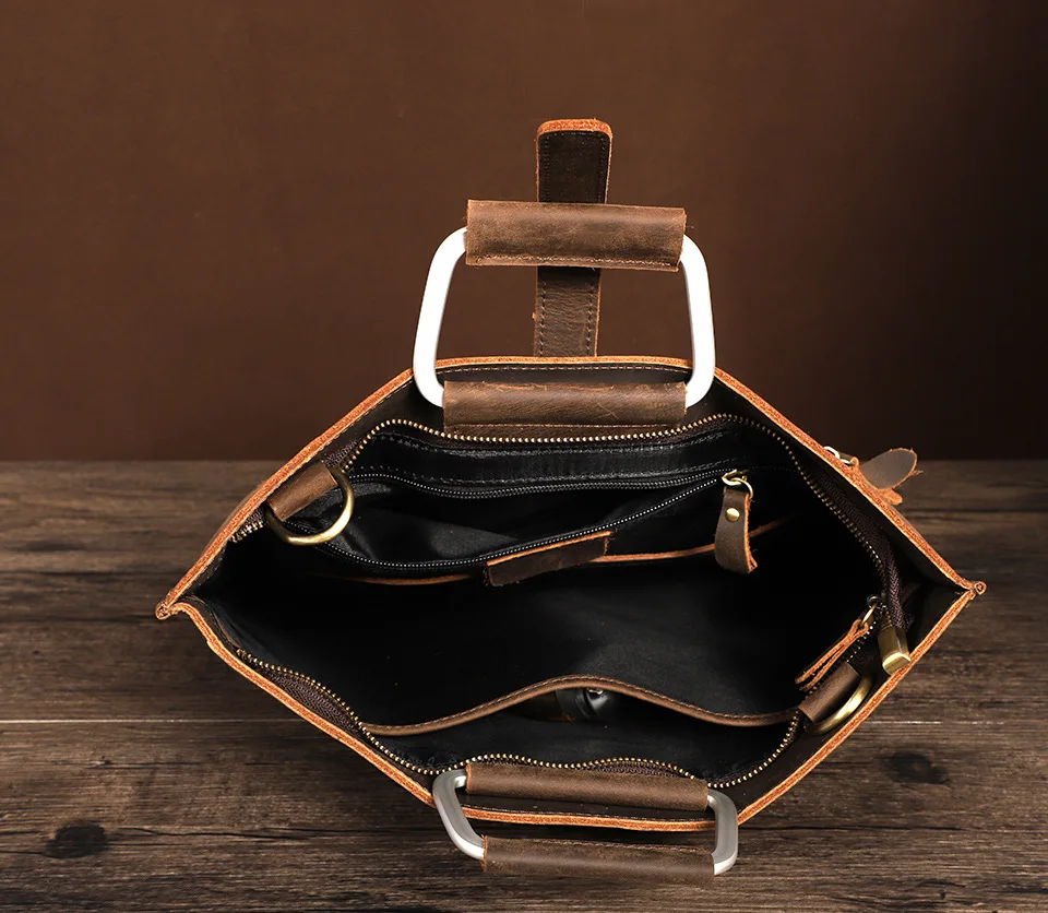 Винтажная мужская кожаная сумка crazy horse, портфель, брендовый дизайнерский ноутбук, iPad, сумки для файлов, мужская сумка-почтальонка bolso hombre