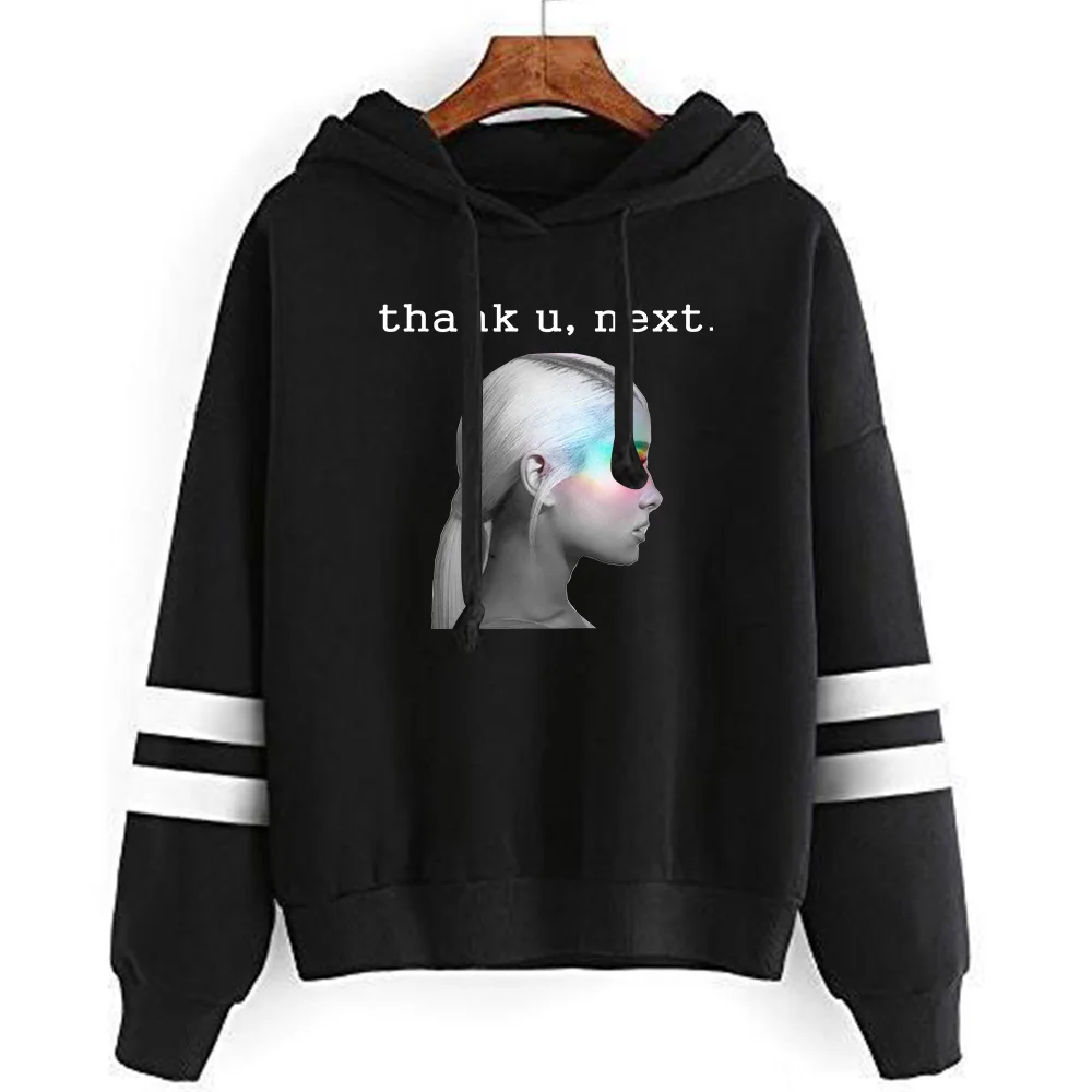Ariana Толстовка "Гранде" Kpop Толстовка Женская Harajuku с длинным рукавом Толстовка женская Kawaii Повседневная Свободная Корейская одежда с принтом в виде надписи