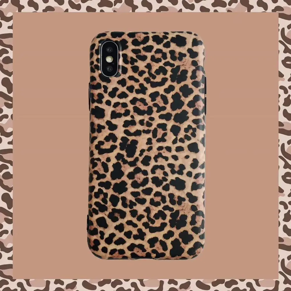 Популярный мягкий чехол IMD с леопардовым принтом для iphone 6 6p 7 8 7p 8p и X XS Max XR |