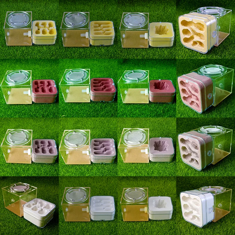 Mini Plaster Ant Nest Acrylic Ants Farm Kids DIY Educational Toys Pet Ants Insect Cages Children Birthday Gifts Anthill House (M 5