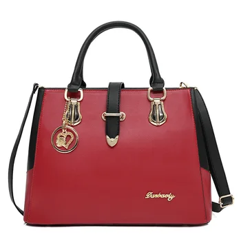 

Hand-held Women's Bag 2019 New Solid-colored Metal Heart Style Fashion One-shoulder Diagonal Bag Handbag Women Bag