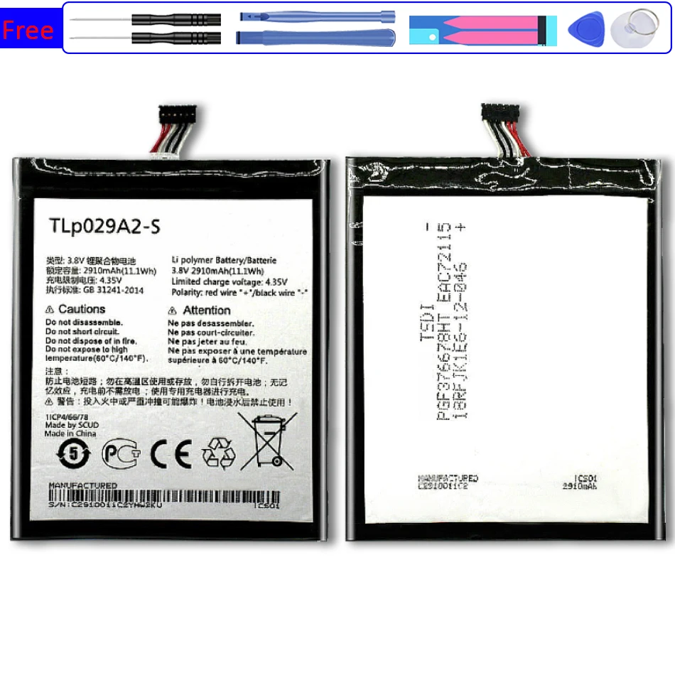 Литий-полимерный аккумулятор TLp029A2 2910 мАч для Alcatel One Touch Idol 3 5 дюйма I806 6045Y 6045K 6045F / Pop