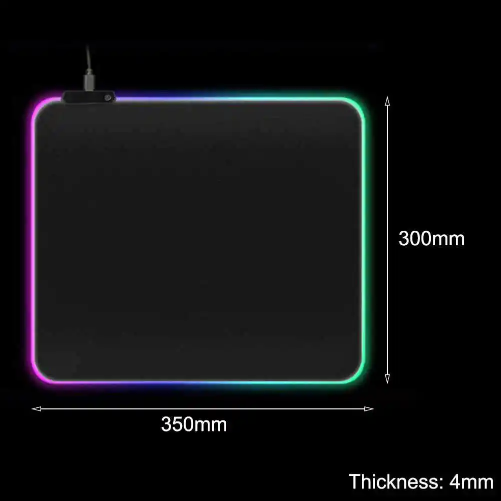 RGB светодиодный игровой коврик для мыши большого размера резиновый базовый Коврик для компьютерной мыши коврик для мыши RGB Коврик Для Мыши игровые коврики и чехлы - Цвет: A2
