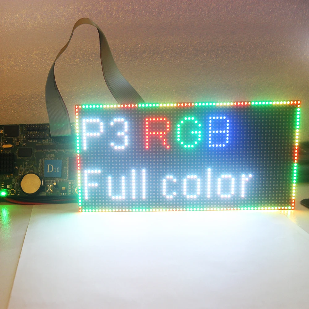Светодиодный модуль P3 для внутренней панели 3 в 1 RGB SMD 1/16 192*96 мм 64*32 пикселей