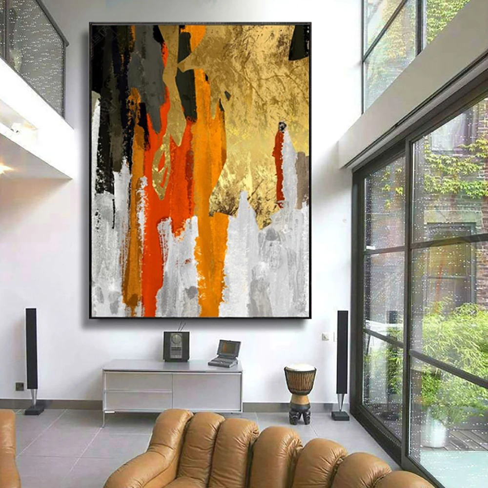 Handmade Oil Painting Abstract City Canvas Paintings Large Cuadros Modern  Wall Art Room Decoration Home Decor Picture Salon - Painting & Calligraphy  - AliExpress