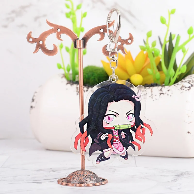 Аниме демон убийца Kimetsu No Yaiba Kamado Tanjirou косплей реквизит брелок Kamado Nezuko акрил прекрасная цепочка для ключа брелок