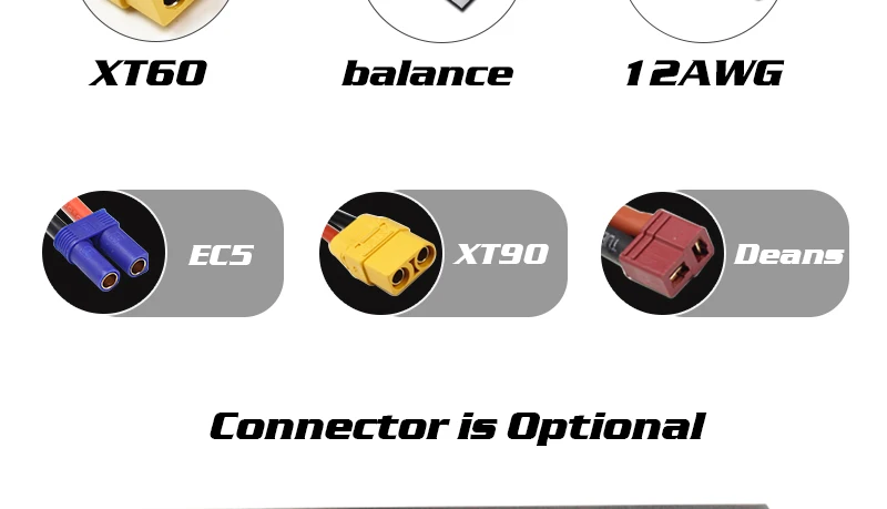 HRB Graphene 2S 7.4V 3000mah Lipo Battery, Deans Connector i5 Optional: XT6O balance 1ZAWG