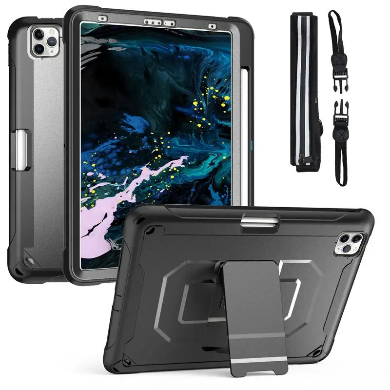 

For iPad Pro 2020 11 Case Ultra Thin TPU + PC Shockproof Tablet Stand Protect Hard Cover For ipad Pro 12.9 2020 Case Pen Holder