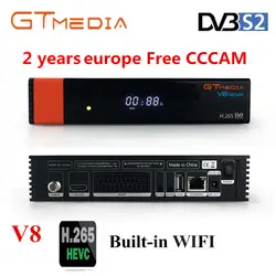 GT Media V8 Nova DVB-S2 Freesat спутниковый ресивер V8 Супер новая версия H.265 WI-FI + 1 год Европа Испания PT DE PO CCcam ТВ декодер