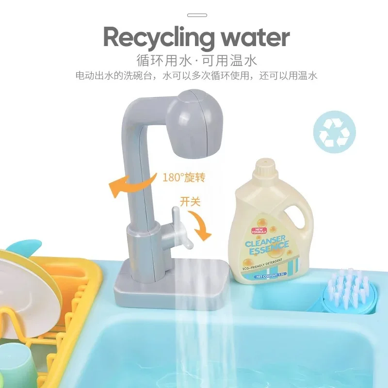 

Model Children Play House Baby Kitchen Water Extractor Dishwasher Play with Water Vegetable Washing Sink Douyin Celebrity Style