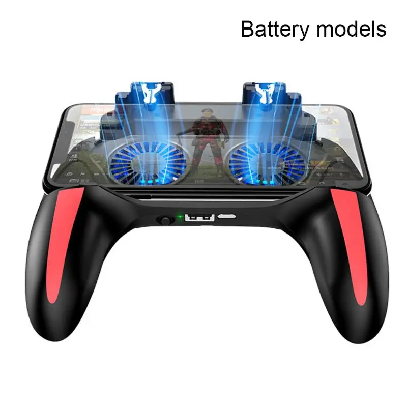 

2-in-1 Dual Fan Mobile Phone Radiator Cellphone Power Bank Silent Cooler Gamepad