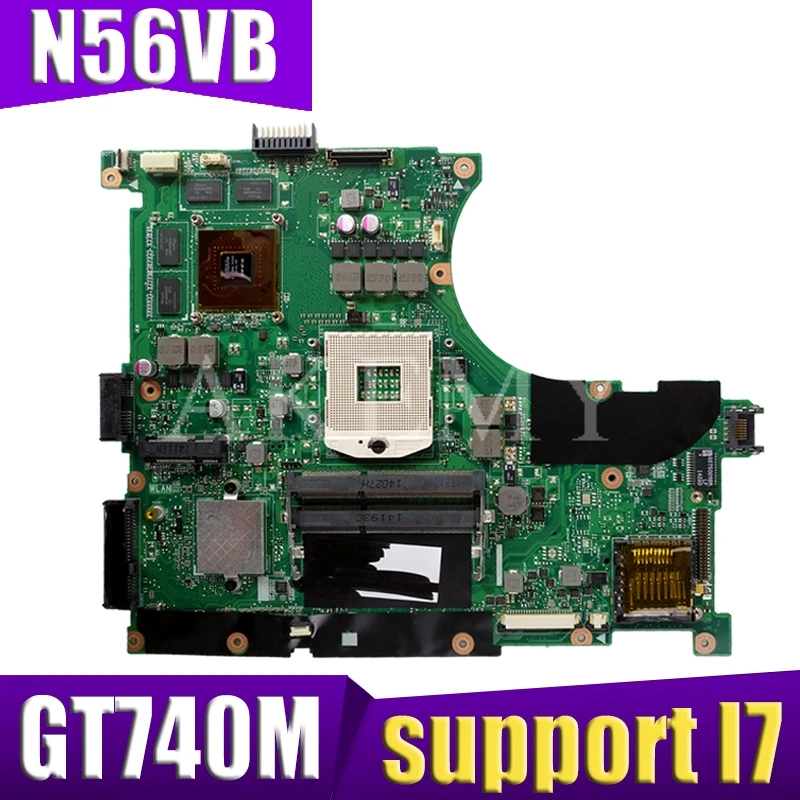 N56VB moederbord voor ASUS N56VM N56VB N56VV N56VZ Laptop moederbord REV2.0 N56VB GT740M 2G-ondersteuning I7 origineel N56VB moederbord voor ASUS N56VM N56VB N56VV N56VZ Laptop moederbord REV2.0 N56VB GT740M 2G-ondersteuning I7 origineel