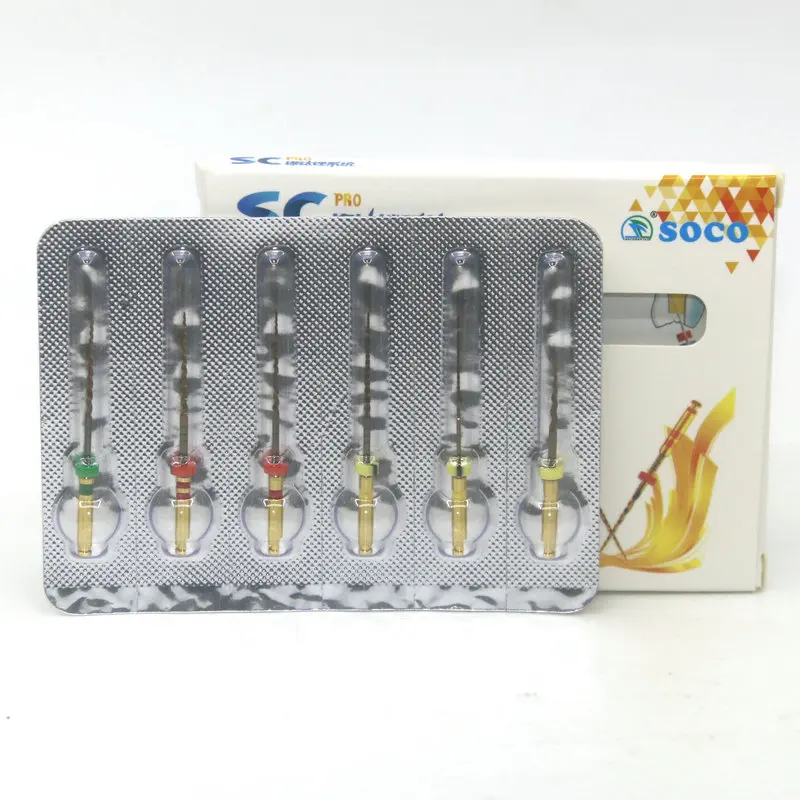 Cena Narzędzie stomatologiczne SOCO SC Pro pliki obrotowe 25mm różne pliki Endo kanał korzeniowy dla stomatologii endodontyczne stomatologiczne