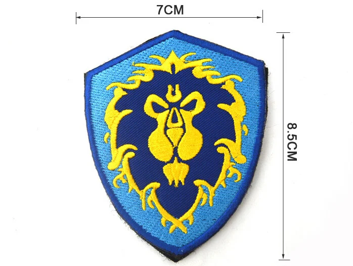 WOW Warcraft World Alliance Tribe вышивка нашивка со львом Terran Force Camp тактический боевой дух нарукавная повязка заплатки на рюкзак