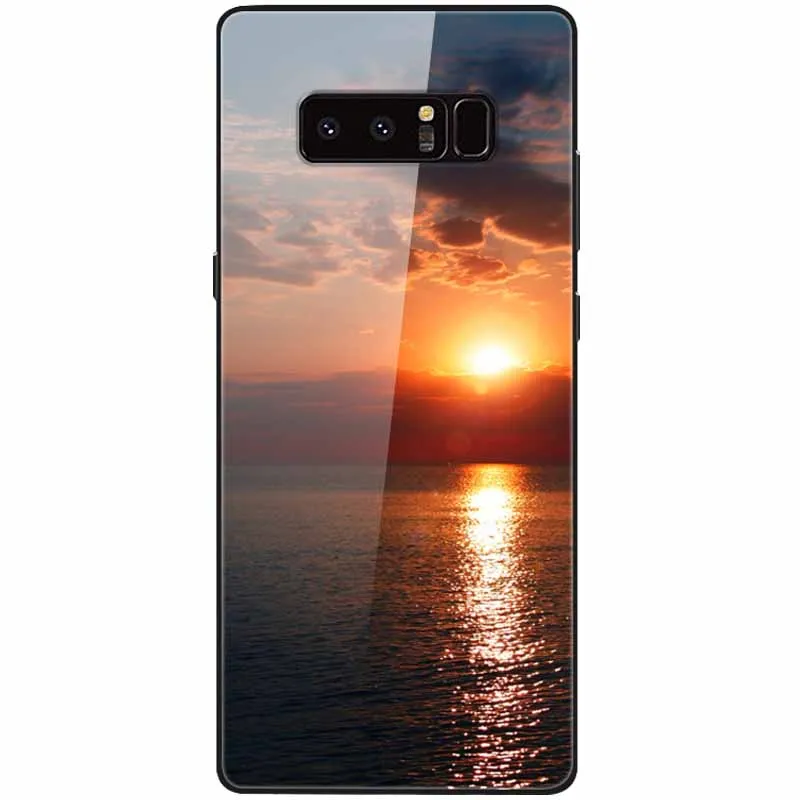 cute phone cases for samsung  Tempered Glass Cover For Samsung Note 8 Case Note9 Hard Protective Funda For Samsung Galaxy Note 10 Plus 9 Cases Luxury Bumper kawaii phone case samsung Cases For Samsung