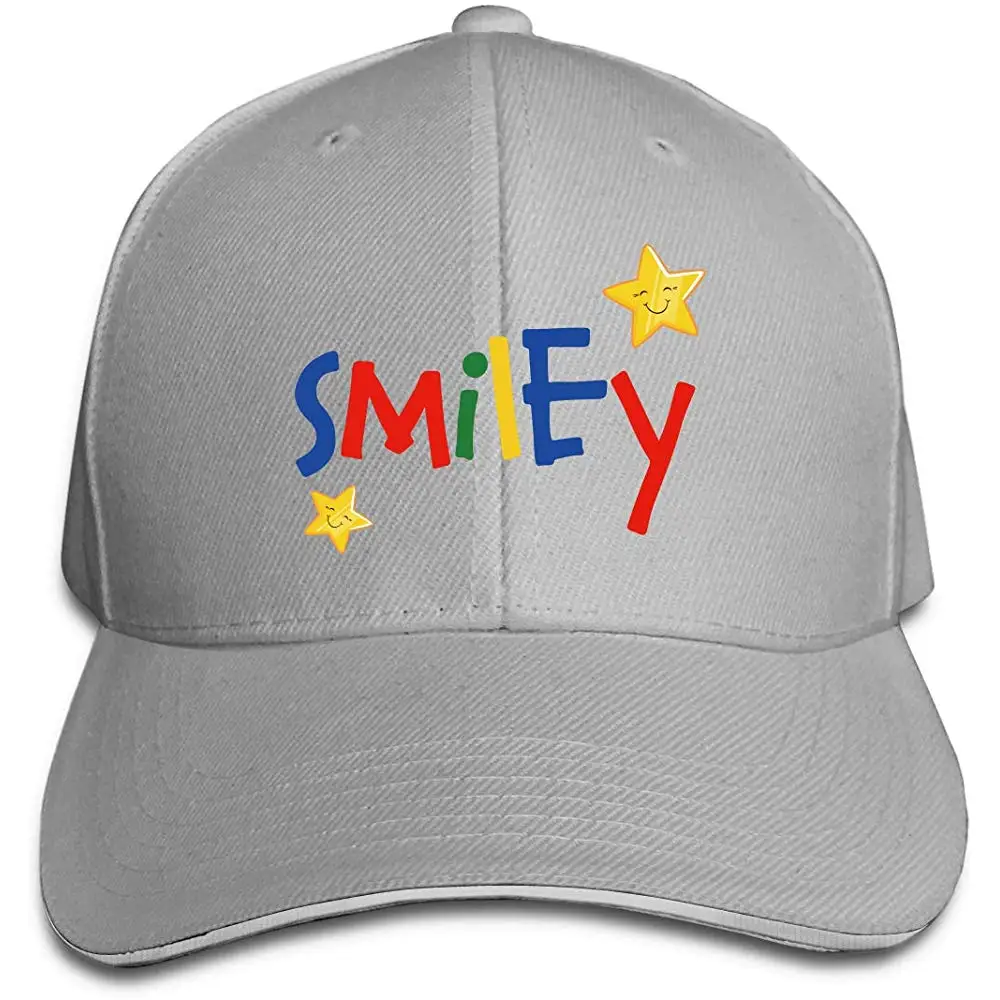 Смайлик 3D печатная забавная художественная раскладка Регулируемая Кепка черная