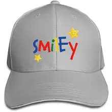 Смайлик 3D печатная забавная художественная раскладка Регулируемая Кепка черная