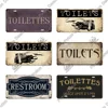 Putuo Decor Restroom Vintage Metal Tin Sign Iron Painting Funny Guide for Bar Club Toilet Bathroom Restroom Toilettes Door Decor ► Photo 3/6
