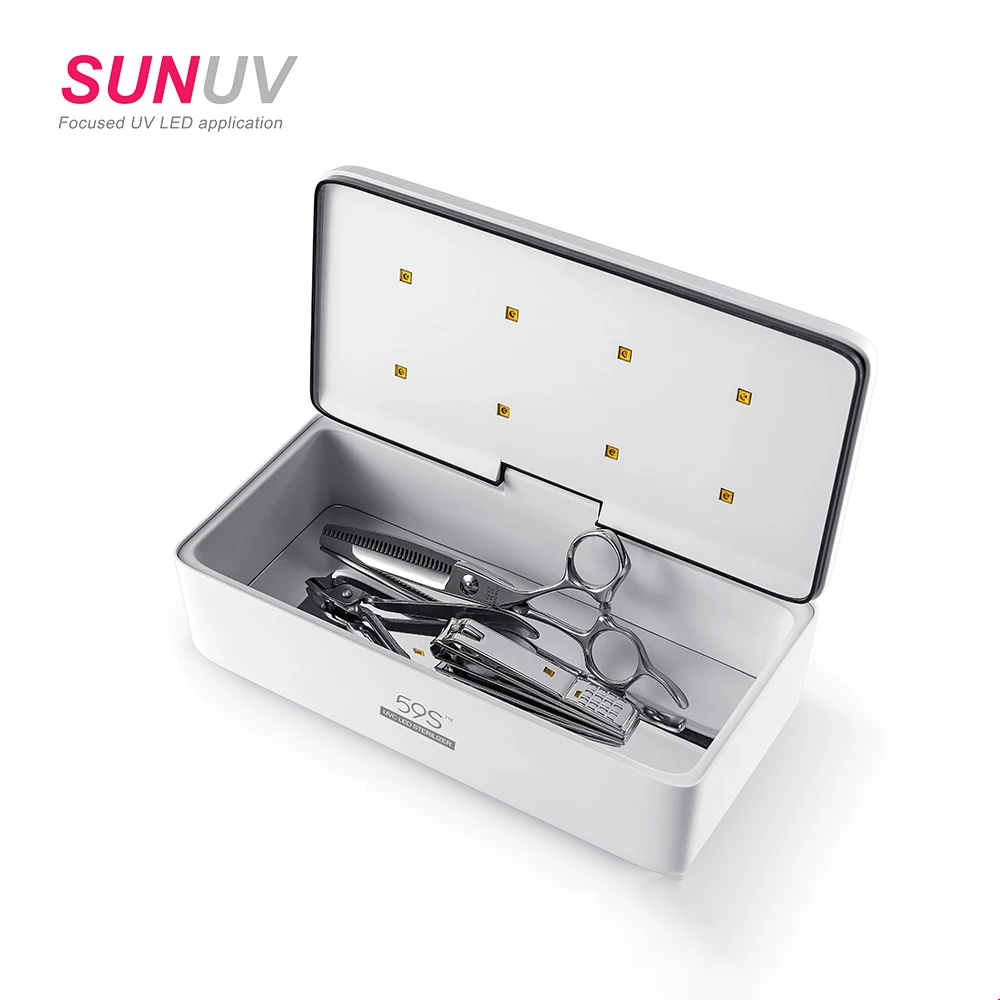 SUNUV 59S UV стерилизатор, коробка для косметических инструментов, стерилизатор, коробка для хранения S2, переносная дезинфекционная коробка для салона, инструменты для дизайна ногтей