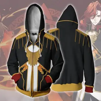 

Game Fire Emblem: Three Houses Eliwood Costumes Fire Emblem Seth Hoodies Jackets Cosplay 3D printing Zip Up Hoodies Sweatshirts