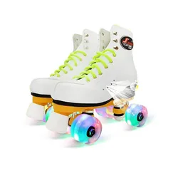 Lighted Skate Shoes Double Row Beginner Tide Waterproof Unisex Personalized New Style Fancy Paten Ayakkabi Inline Skates KC50LH