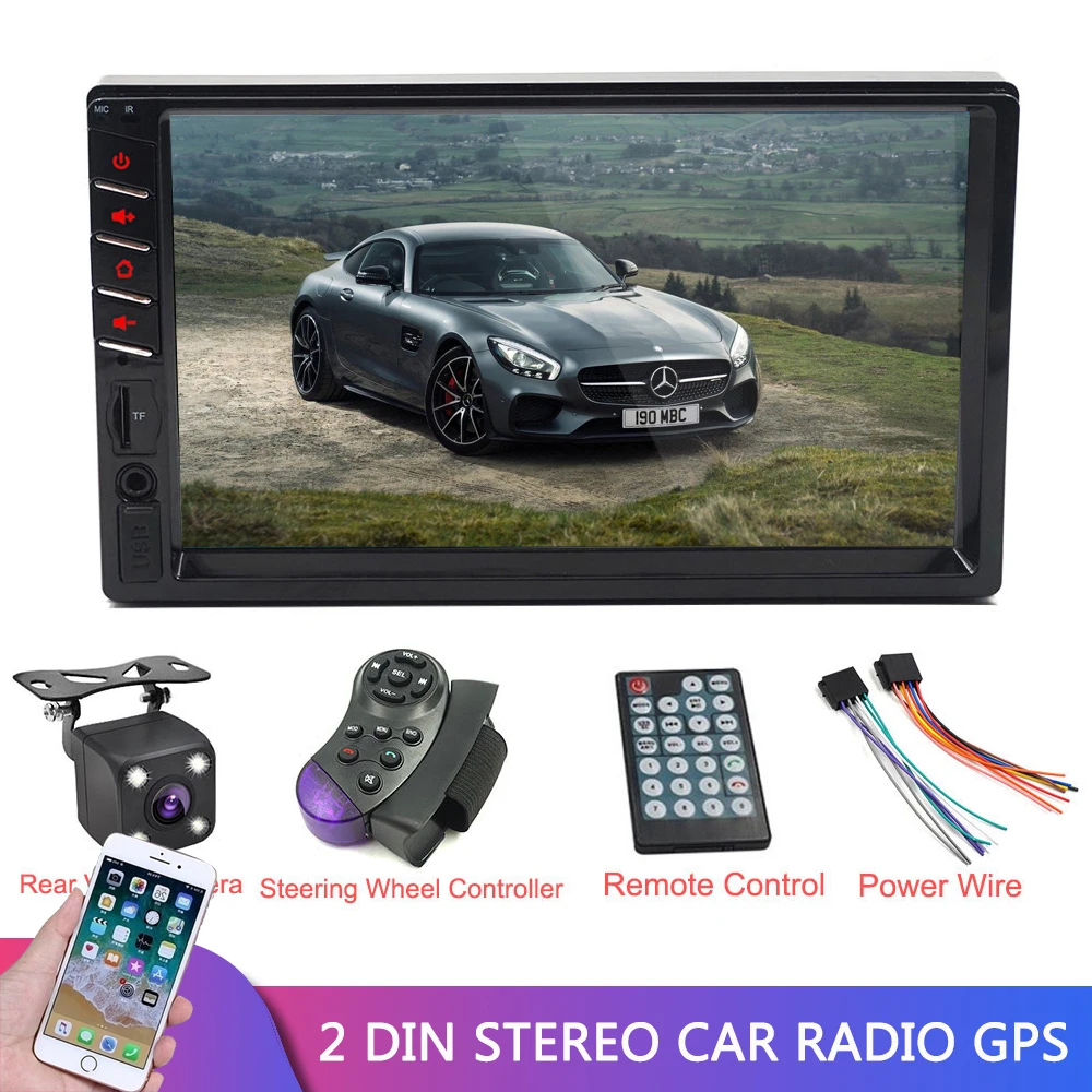 

7Inch Player Touch Screen 2 Din Car Radio Bluetooth Monitor Car MP5 Monitor Car Radio Radio Station In Car with Rear View Camera