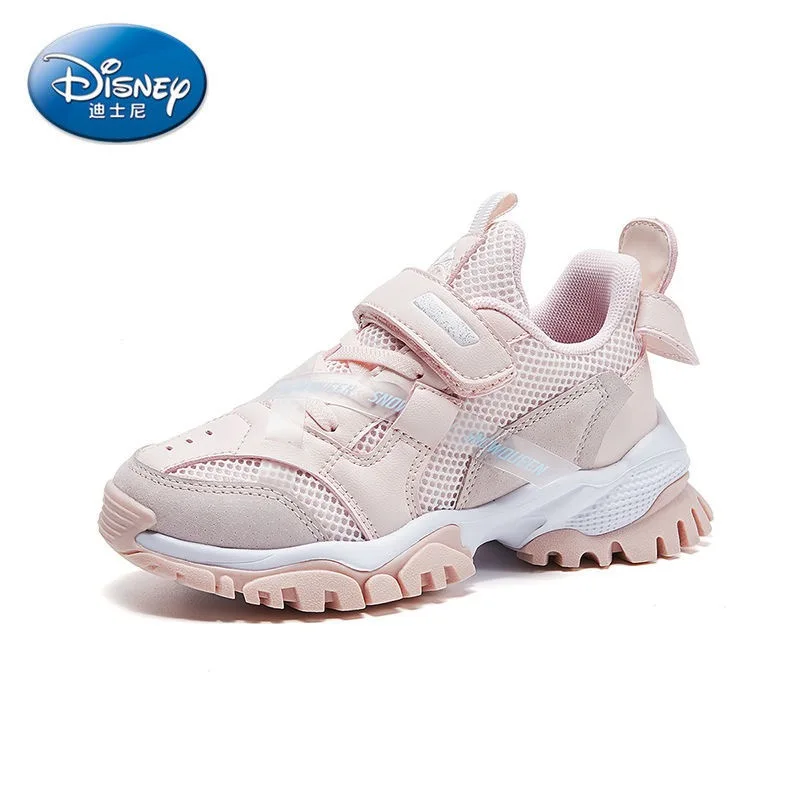 

Disney cartoon children's casual shoes spring and autumn new mesh baby girls frozen light and breathable princess sport shoes