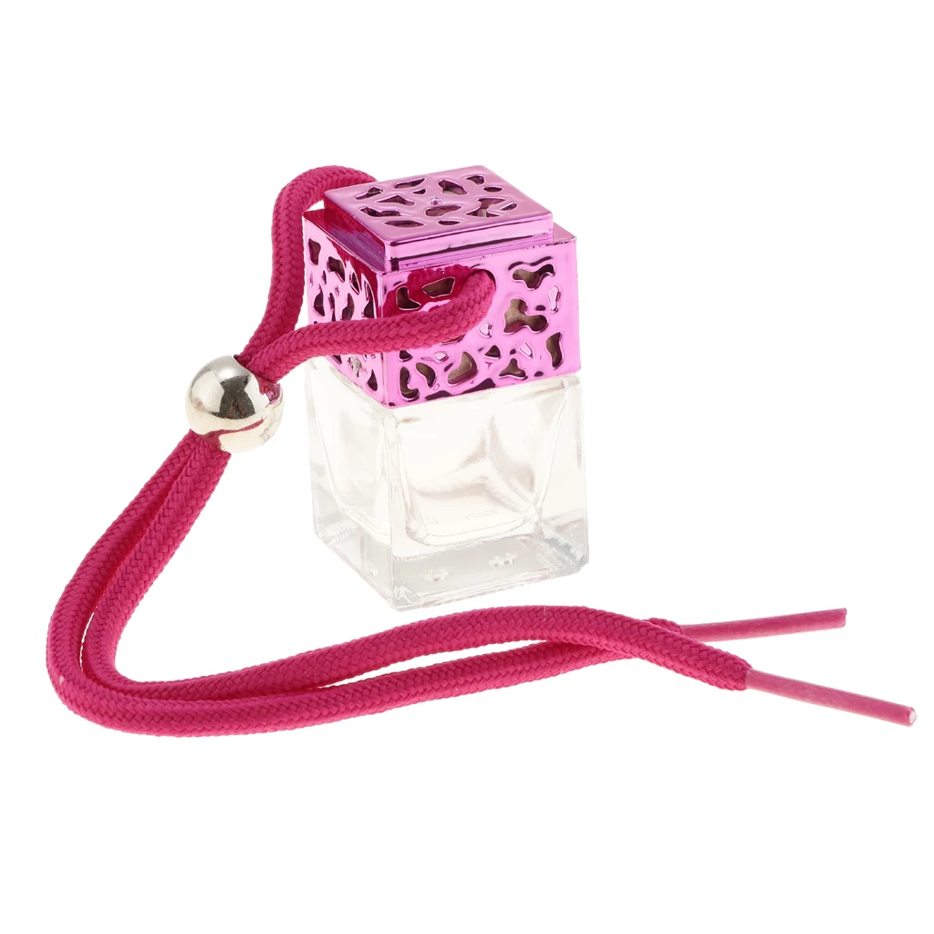 1 Pcs 5.5ml Car Perfume Bottle Hanging Car Air Freshener Fragrance Bottle Rose Red