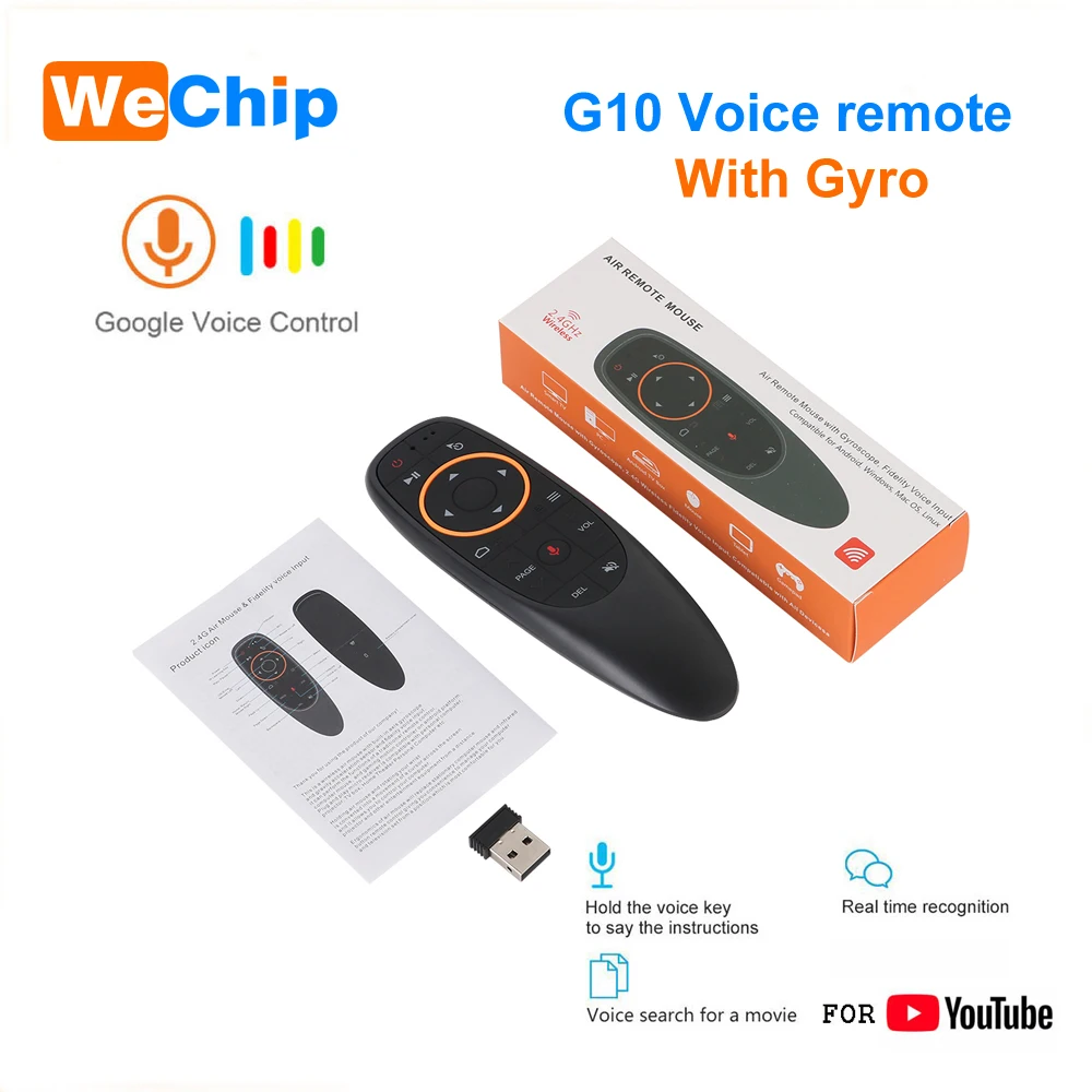 G10 2 4G голосового Air Мышь 6 осевой гироскоп Fly ИК обучения Функция дистанционного