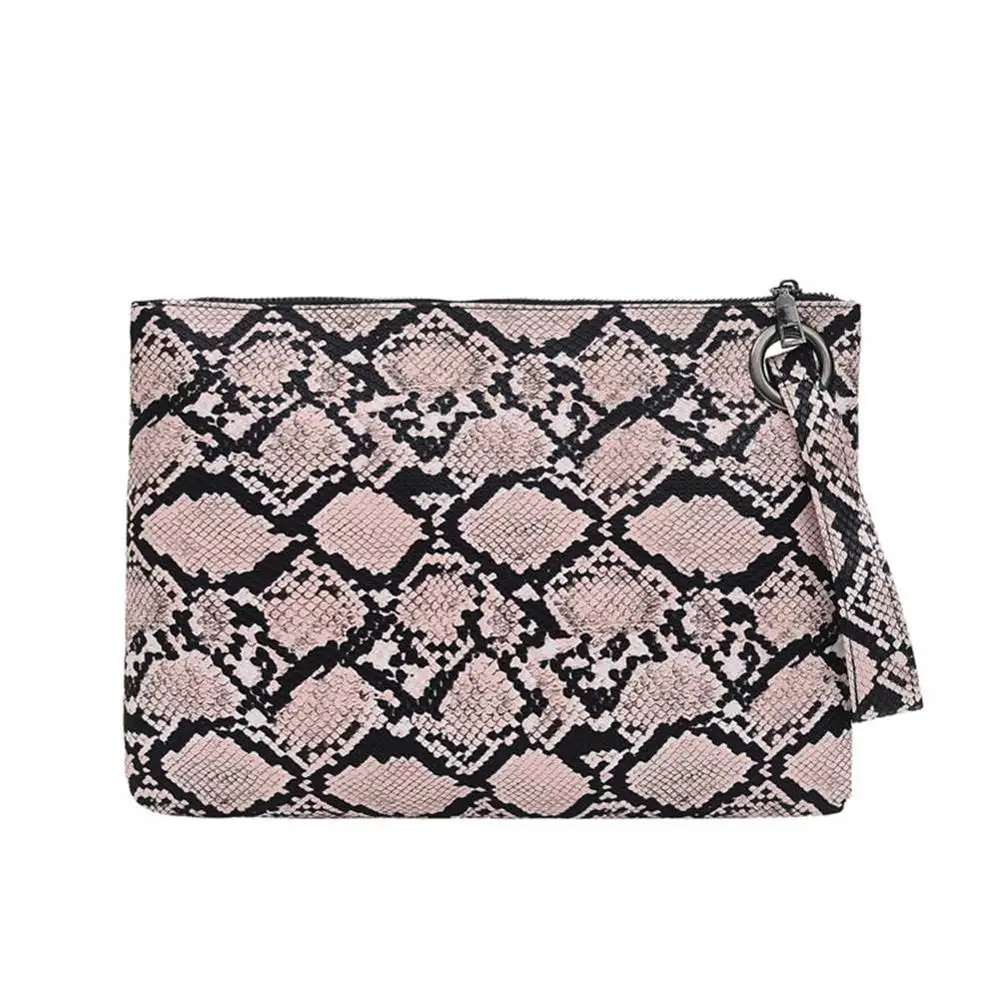 Pink 02 Клатч с леопардовым принтом, сумка из искусственной кожи, женские сумки на молнии, кошелек для монет, браслет, клатч, женский кошелек, кошелек для мелочи из искусственной кожи - Цвет: Pink 02