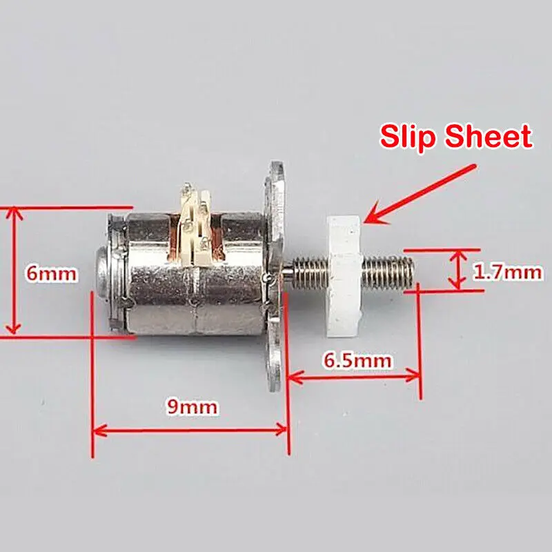 1pcs DC5-9V 2-Phase 4-Wire Step Stepper Stepping Motor with Rod Slide Screw Rod 
