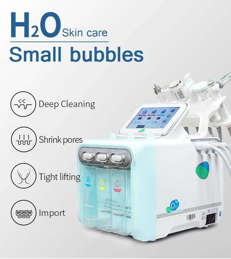 Высокое качество 6 в 1 h2o2 машина водород кислород Небольшой Пузырь Машина для лица